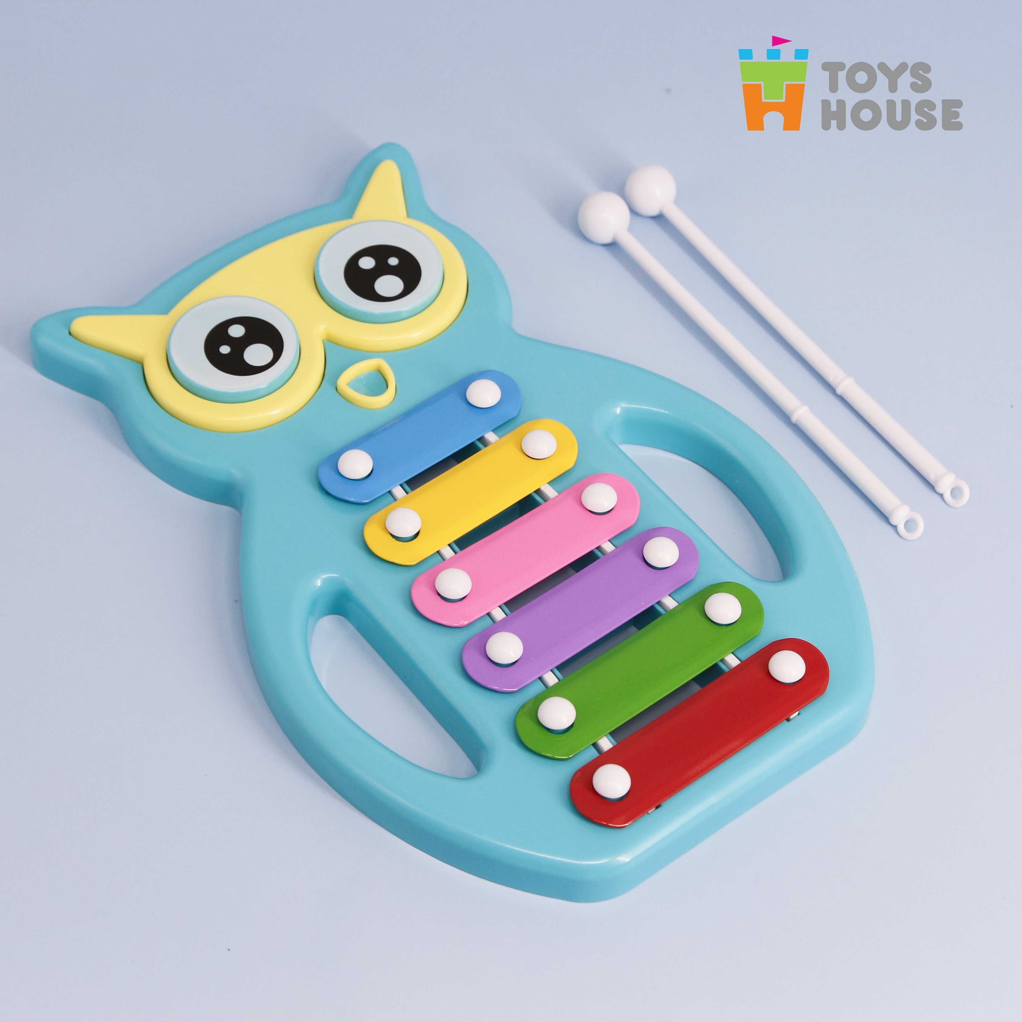 Đồ chơi nhạc cụ- Đàn gõ Xylophone hình cú mèo đáng yêu Toyshouse C601 - Dụng cụ phát triển năng khiếu âm nhạc dành cho bé yêu