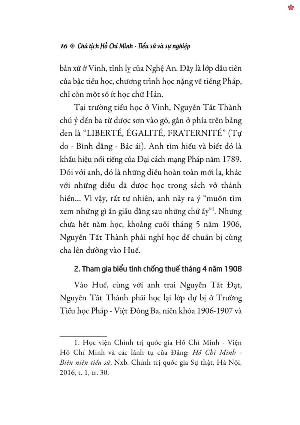 Chủ tịch Hồ Chí Minh - Tiểu sử và sự nghiệp -bản in 2025