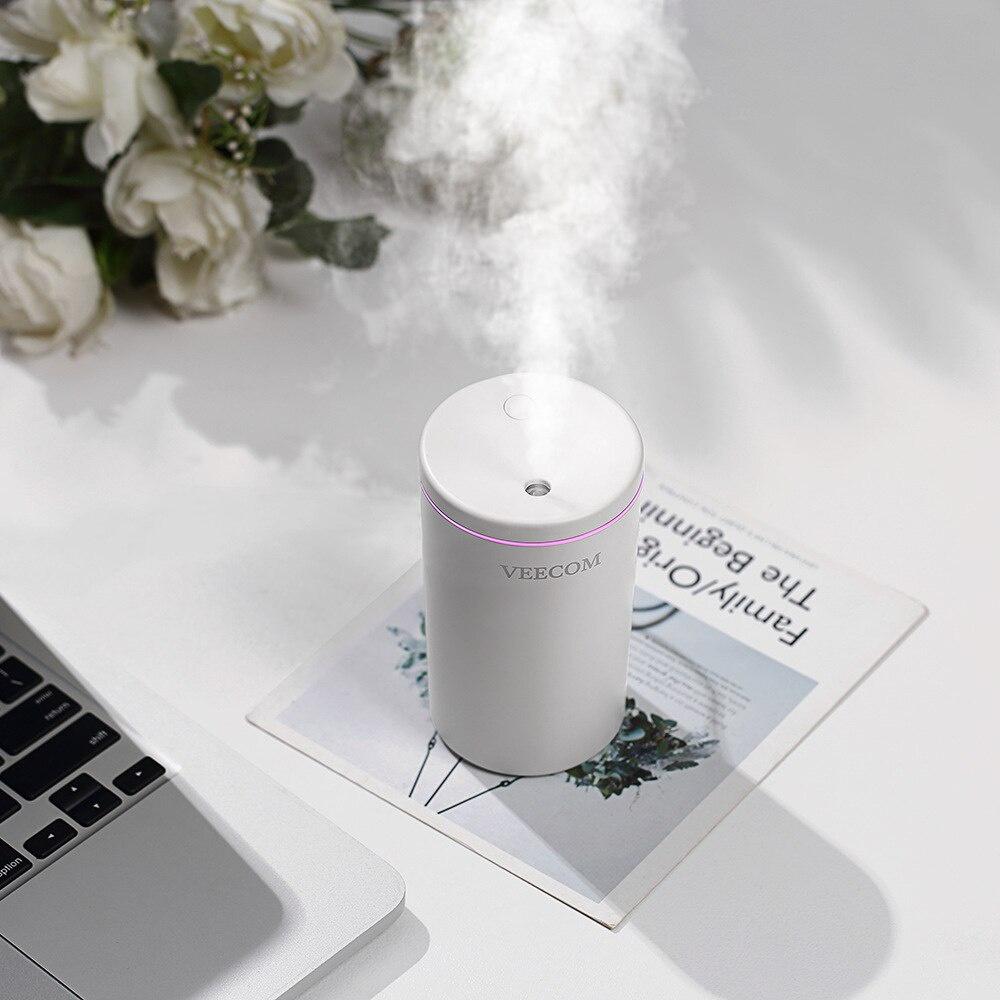 Máy tạo ẩm không khí mini khuyếch tán mùi hương có đèn LED dành cho văn phòng, xe hơi.