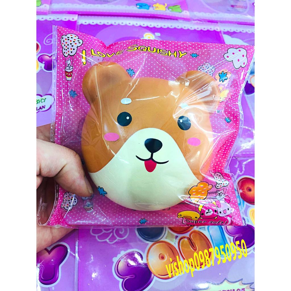 ĐỒ CHƠI SQUISHY MẶT GẤU VÀNG LÈ LƯỠI mã UED1 GZIPPER