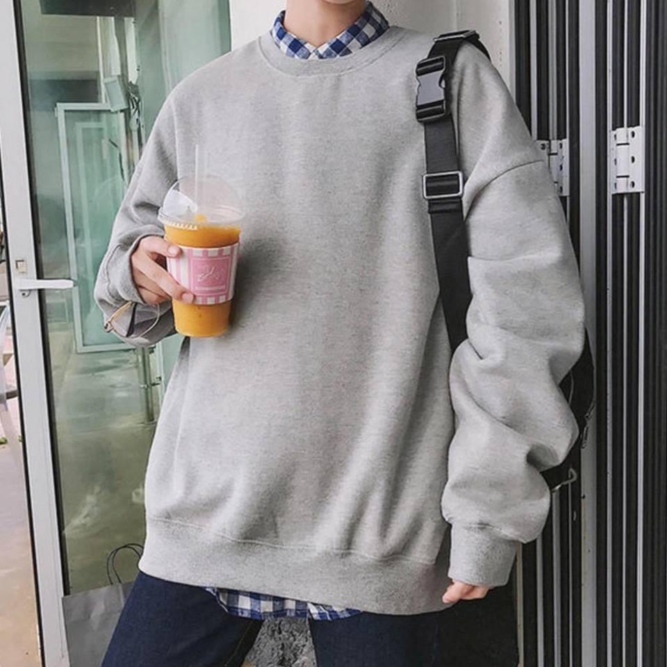 ÁO SWEATER XÁM GHI UNISEX