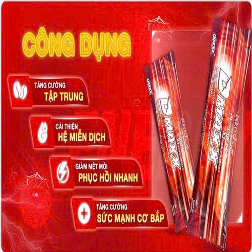 DMAXX thức uống bổ sung vitamin năng lượng không đường DAMODE 79 gói màu đỏ mỗi gói 2,2gr