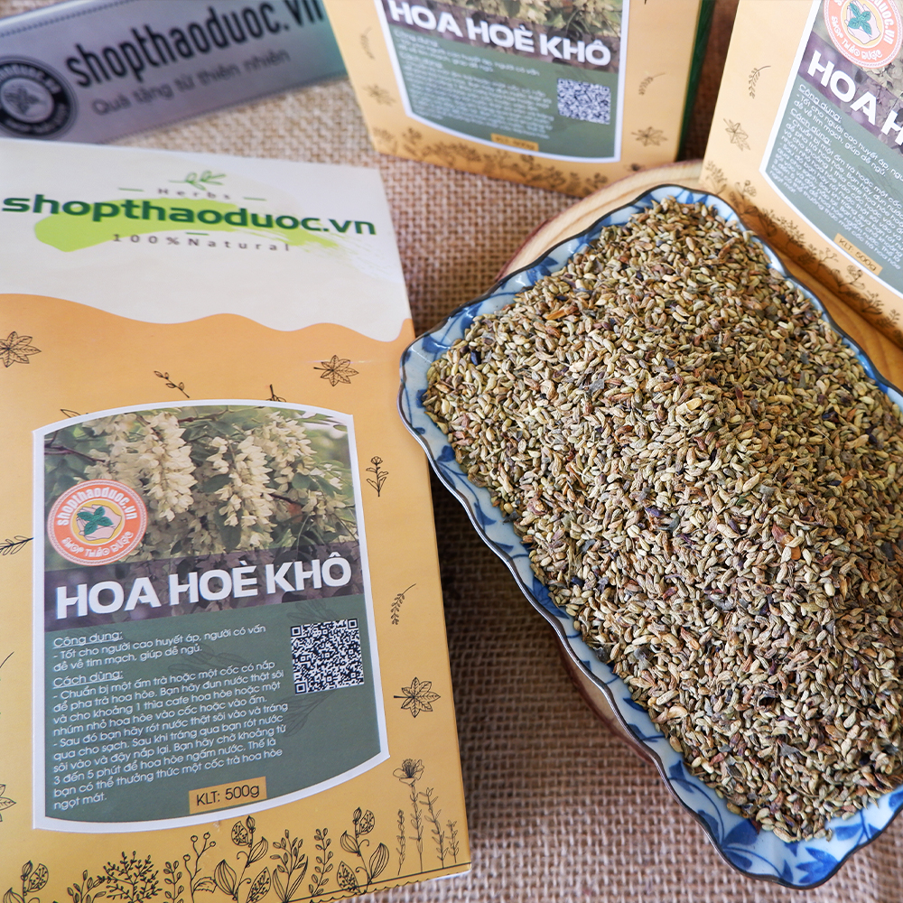 Combo 1kg trà hoa hòe sao vàng sấy khô - giúp chữa bệnh trĩ, tốt cho tim mạch, hỗ trợ giấc ngủ ngon
