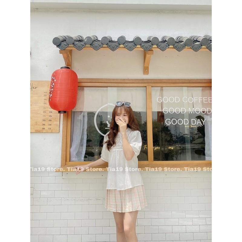 Chân váy tennis kẻ ulzzang