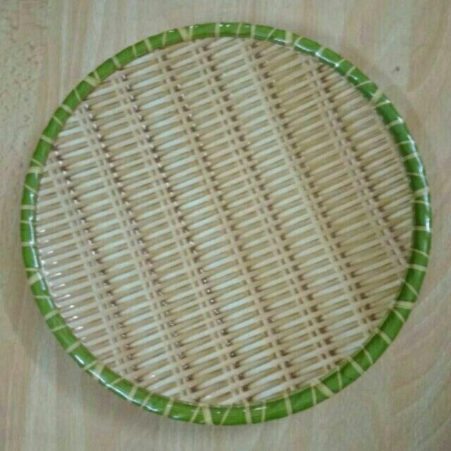 Combo 10 chiếc Đĩa nhựa Melanine giả mây giả mẹt tre đường kính 30 cm