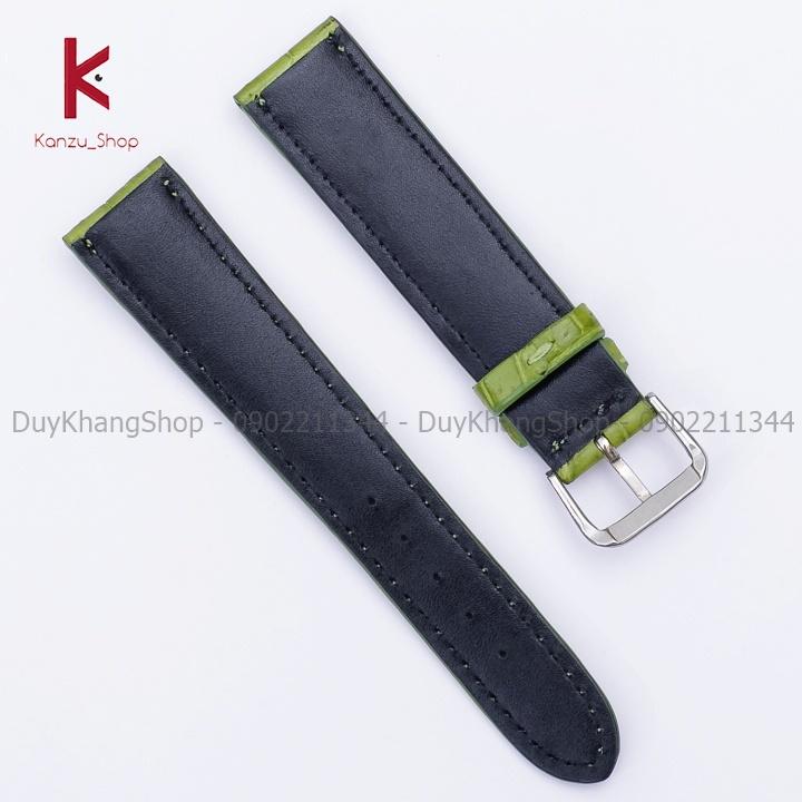 Dây đồng hồ da cá sấu thật handmade 18mm 20mm 22mm