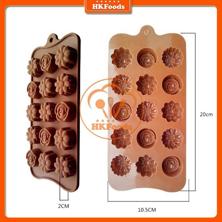 KHUÔN SILICON LÀM THẠCH RAU CÂU SOCOLA HOA TỔNG HỢP