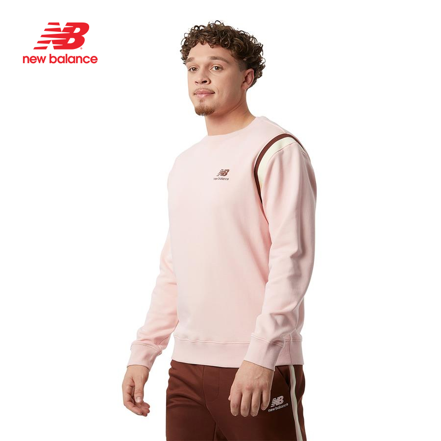 Áo thun thời trang nam New Balance LIFESTYLE SWEATSHIRT M PINK HAZE - AMT23559PIE (form châu á)