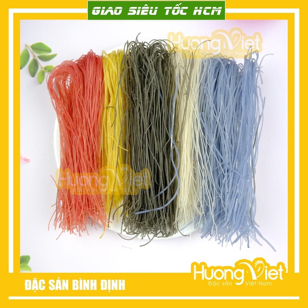 Bún gạo rau củ màu tự nhiên từ rau củ 300g, đặc sản bún gạo ngũ sắc Bình Định chay mặn đều dùng được gồm 5 loại rau củ