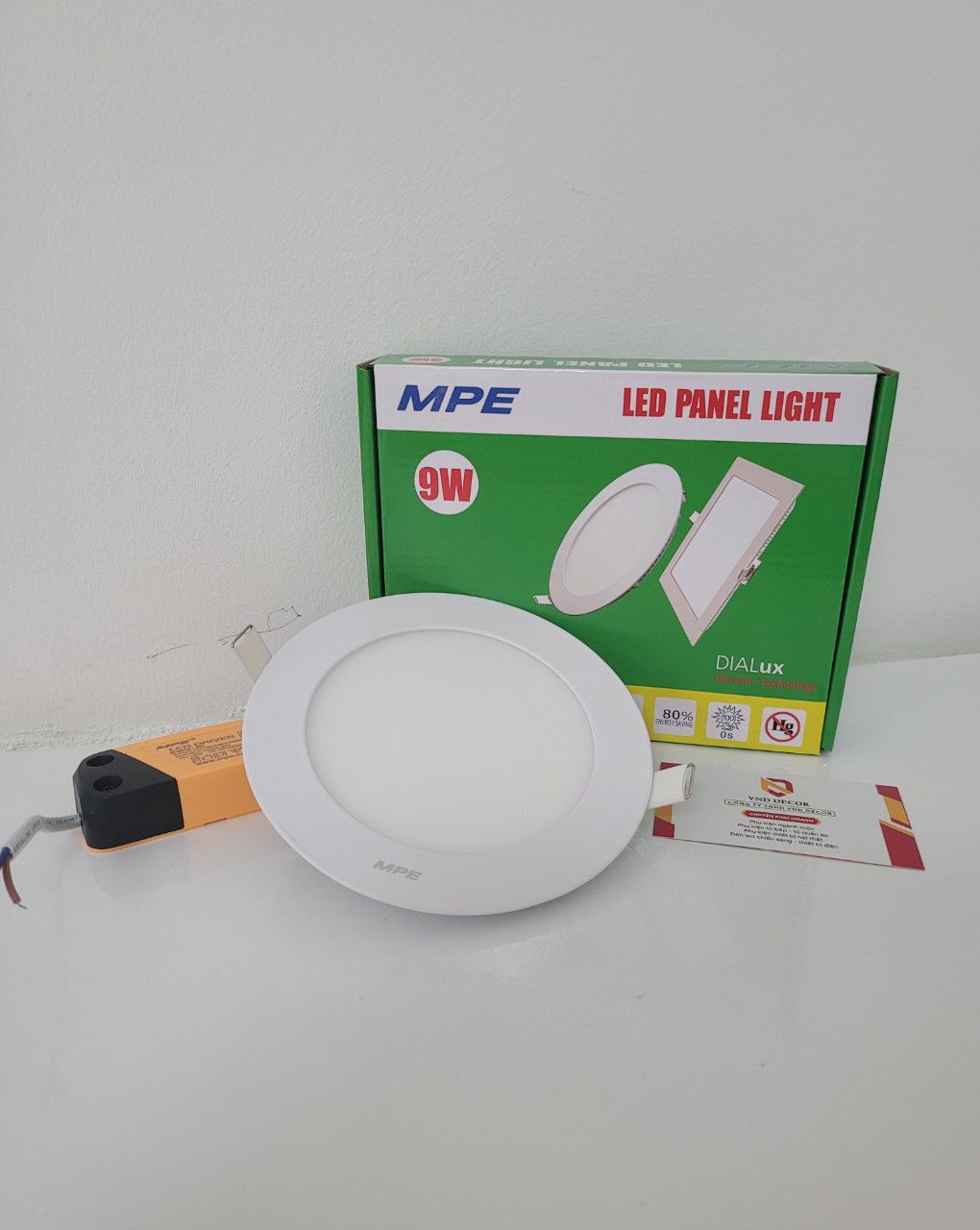 ĐÈN LED ÂM TRẦN 9W THƯƠNG HIỆU MPE CHÍNH HÃNG, LED PANEL MPE 9W TRÒN RPL-9 ÁNH SÁNG TRẮNG, BẢO HÀNH CHÍNH HÃNG