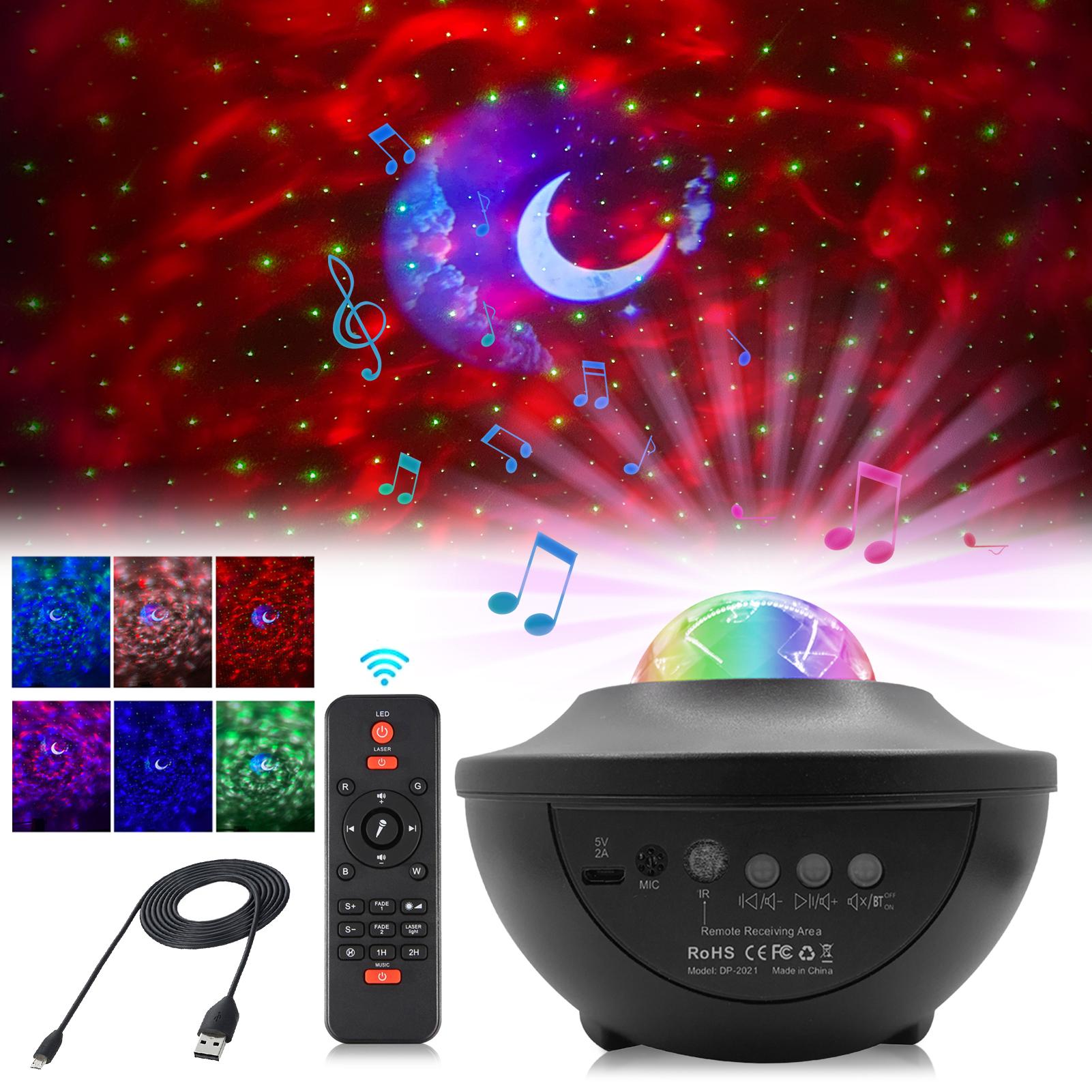 Đèn LED chiếu sáng ban đêm trang trí sân khấu, phòng tiệc, có loa bluetooth, điều khiển từ xa
