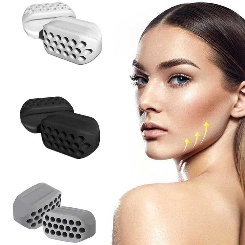 2pcs 40/5060lbs Jawline Persentiser Ball Facial Jaw Muncle Toner Fitness chống lão hóa mặt thực phẩm Chin Bit Bit Chee Color: 2pcs 40lbs white