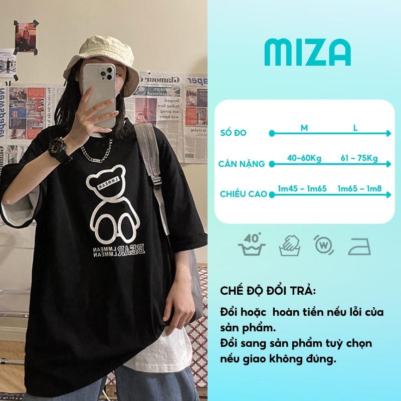 Áo thun unisex form rộng nữ nam phông unisex cổ tròn cotton oversize giá rẻ in hình ulzzang freesize BEAR LMMEAN