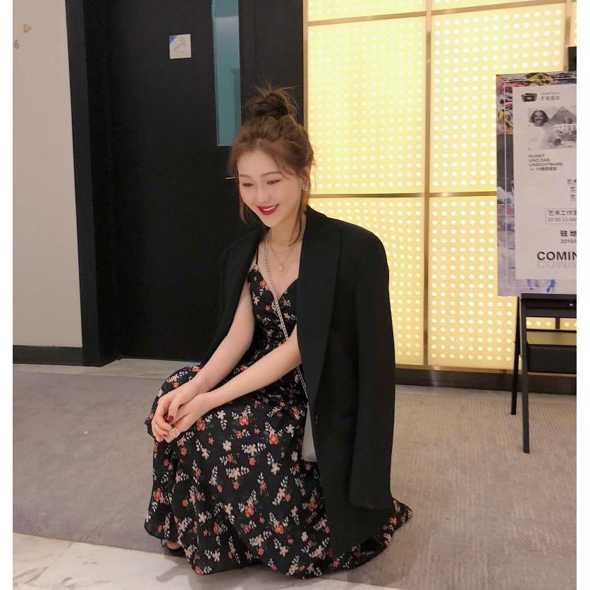 VÁY 2 DÂY HOA NHÍ TẦNG ULZZANG - KÈM ẢNH THẬT