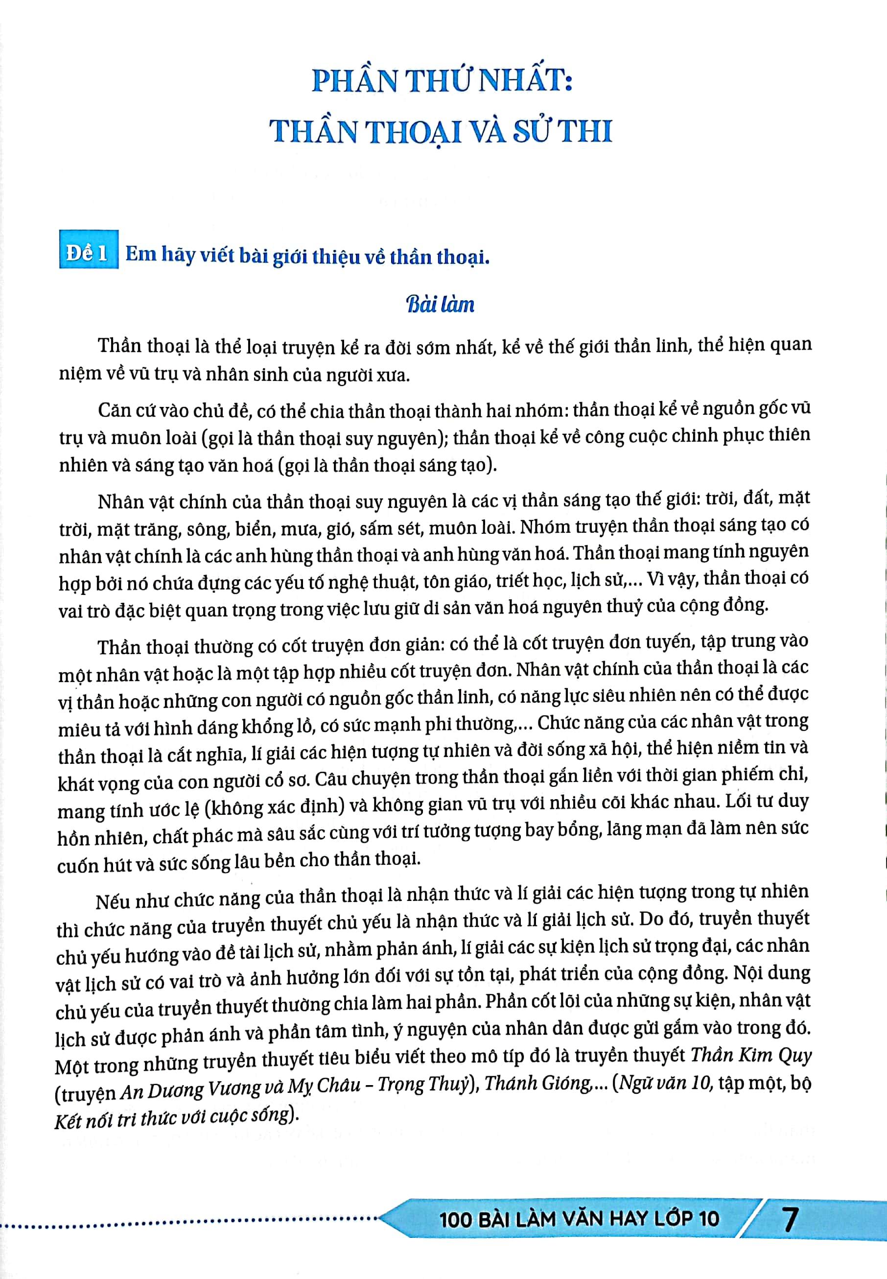 100 Bài Làm Văn Hay 10