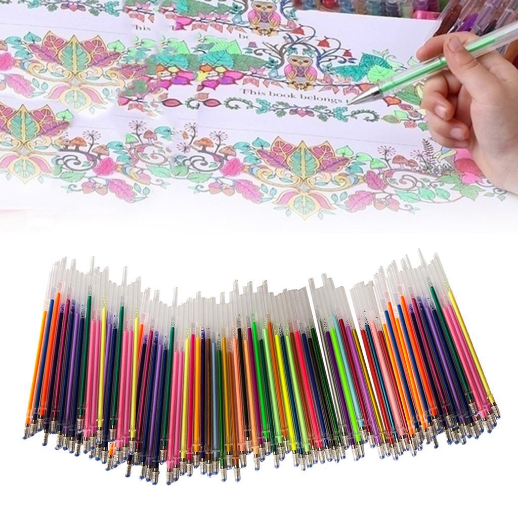0.8mm Fluorescence Neon Gel Pen Refill Non-toxic Colorful Replacement Art Marker