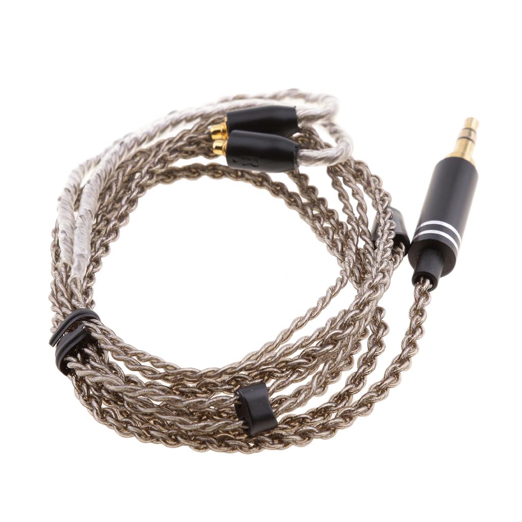 2xReplacement MMCX Audio Upgrade Cable For Shure SE215/315/535/846/UE900 black