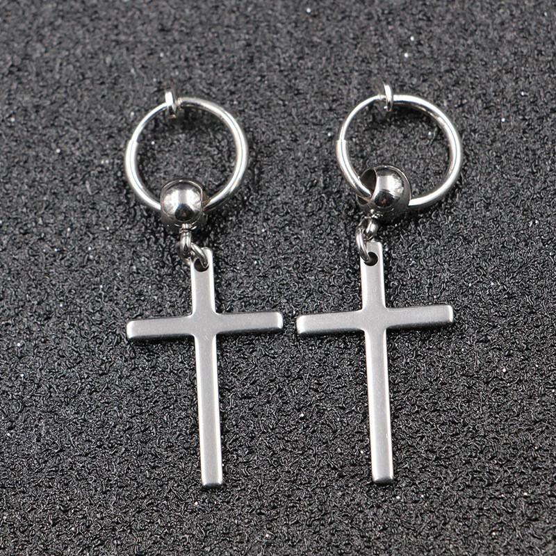 Bông tai chữ thập kẹp vành chất phát ngất