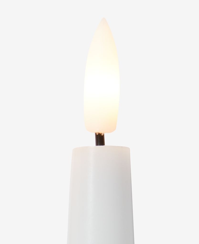 Nến điện | JYSK Askil | paraffin | trắng | bộ 2 chiếc | C18cm