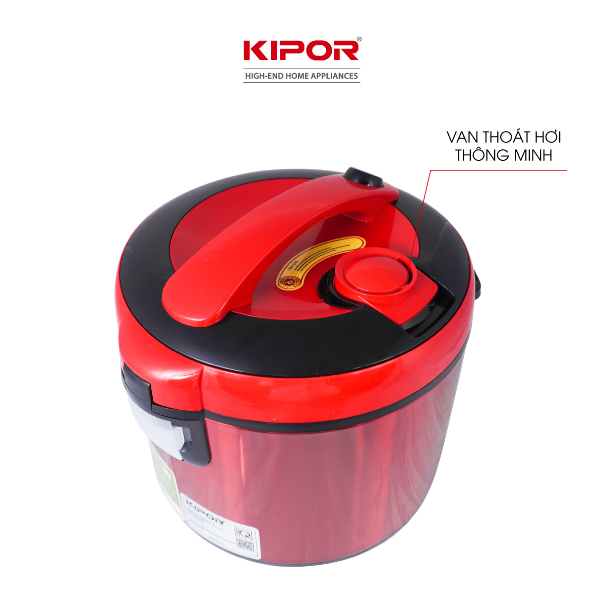 Nồi cơm điện KIPOR KP-N532 - 3.2L - Chống dính TEFLON, Nồi cỡ lớn phù hợp nấu công trường, nhóm bạn, gia đình 6-8 người ăn - Hàng chính hãng