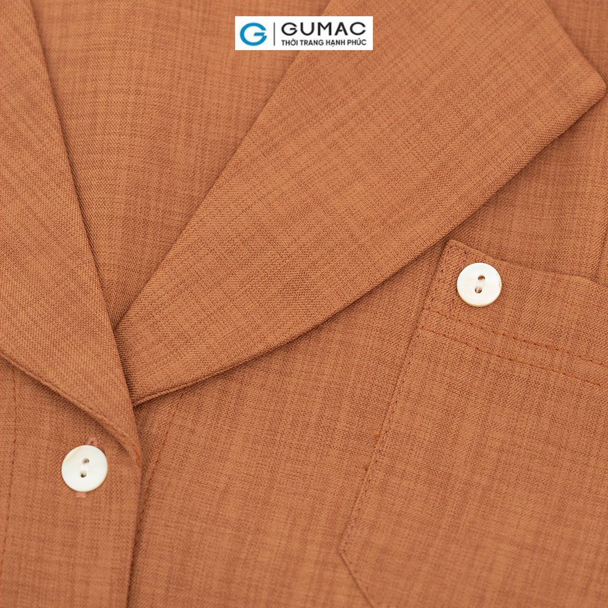 Set lẻ Áo lửng túi đắp thời trang GUMAC AD06004 - Quần culottes thắt nơ thời trang GUMAC QD06005