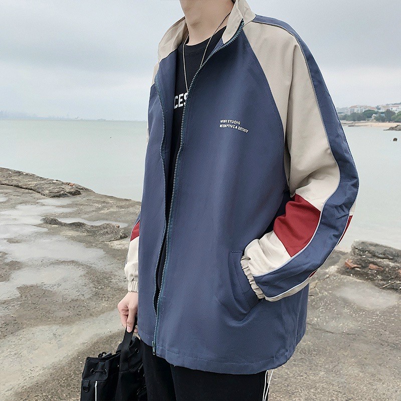 Áo Khoác Dù HEBFN LOGO Nam Nữ Ulzzang Unisex Form Rộng Bomber TRƠN Jacket, Áo Khoác Dù Jacket Nam Nữ Form Rộng Khóa Kéo Phối 3 Màu Phong Cách Ulzzang Chất Gió