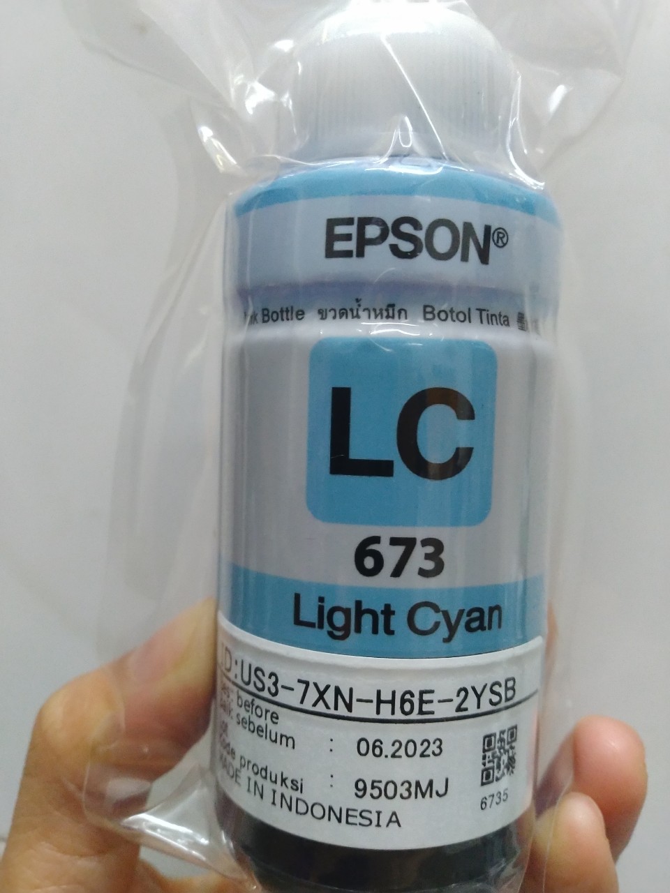 Chai mực màu xanh nhạt dành cho máy Epson L805 / L850 / L1800 / L810 / L800 -light cyan
