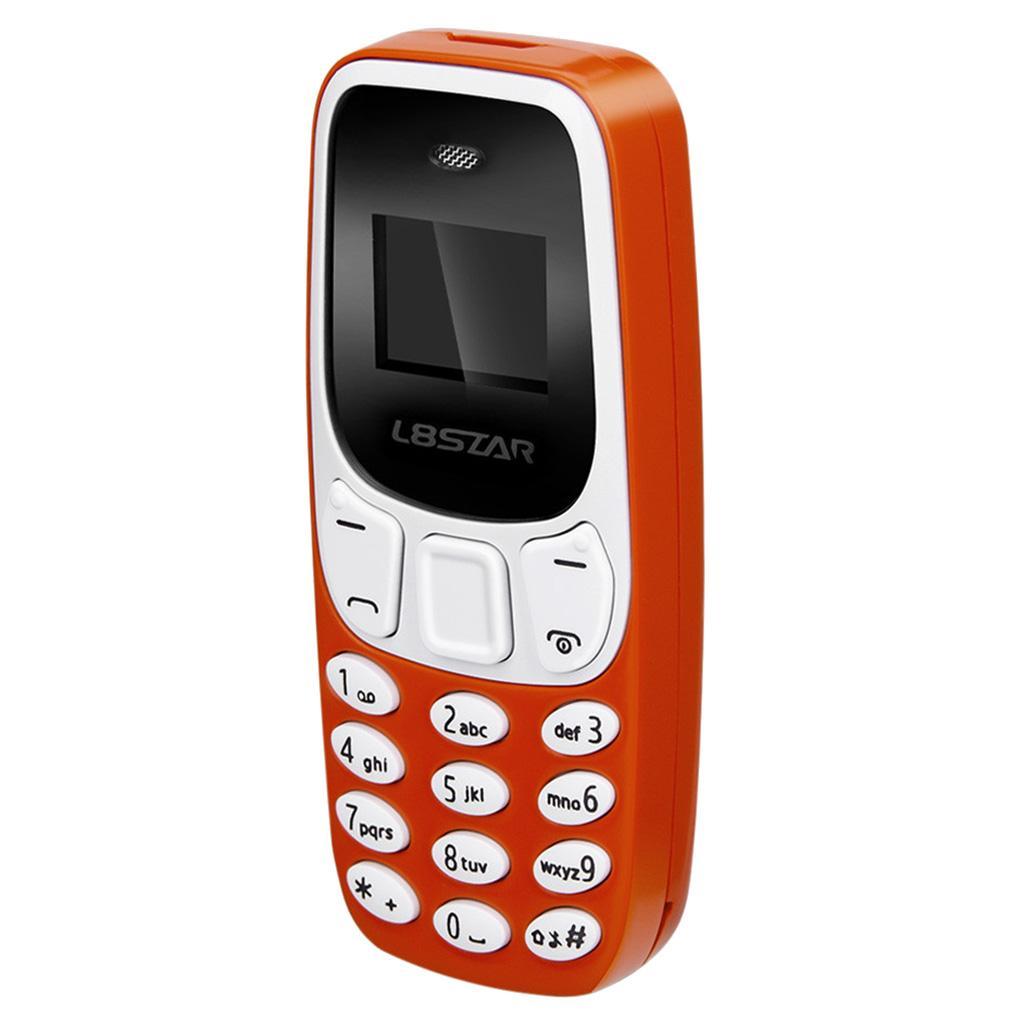 2xPortable Tiny Bluetooth Small Low BM10 Mobile Phone Orange