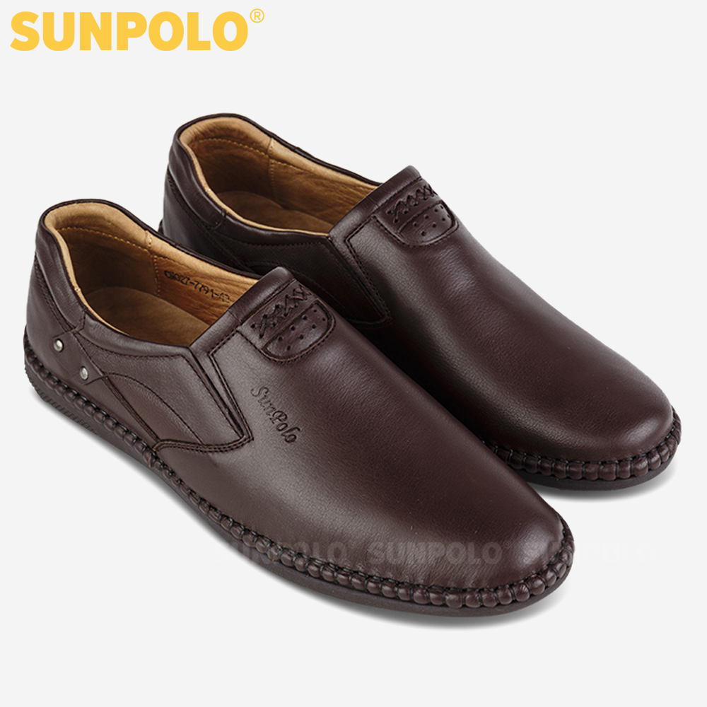 Giày Nam, Giày Mọi Da Bò Cao Cấp SUNPOLO LSU027