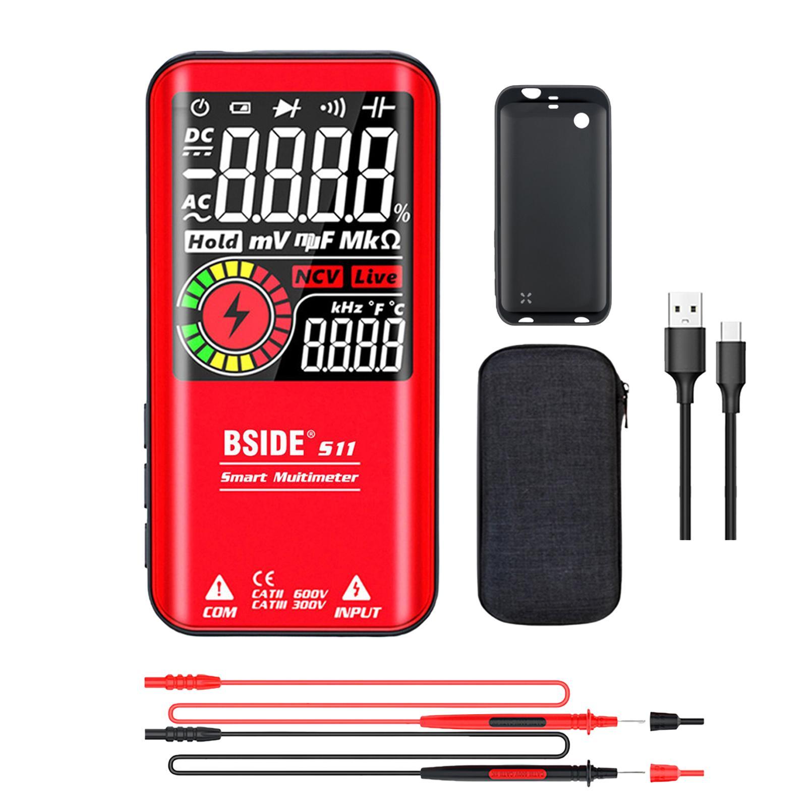 Digital Multimeter Voltmeter Large Screen, DC Voltmeter Large LCD Display Multimeter Tester Smart Multimeter for Home Use Car Repair