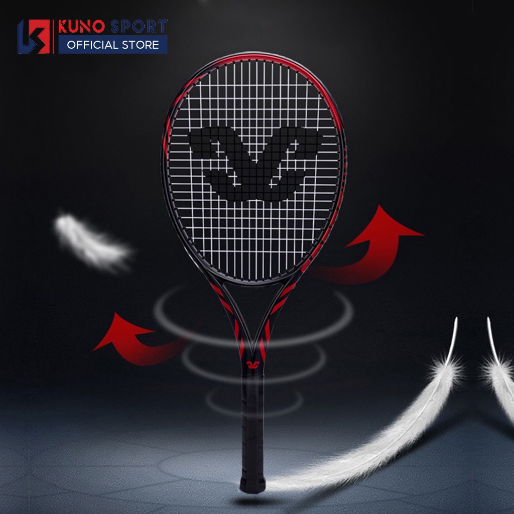 Vợt Tennis CROSSWAY W202 Sợi Carbon Cao Cấp Tặng Kèm Bộ Đế Và Bóng Tập Luyện