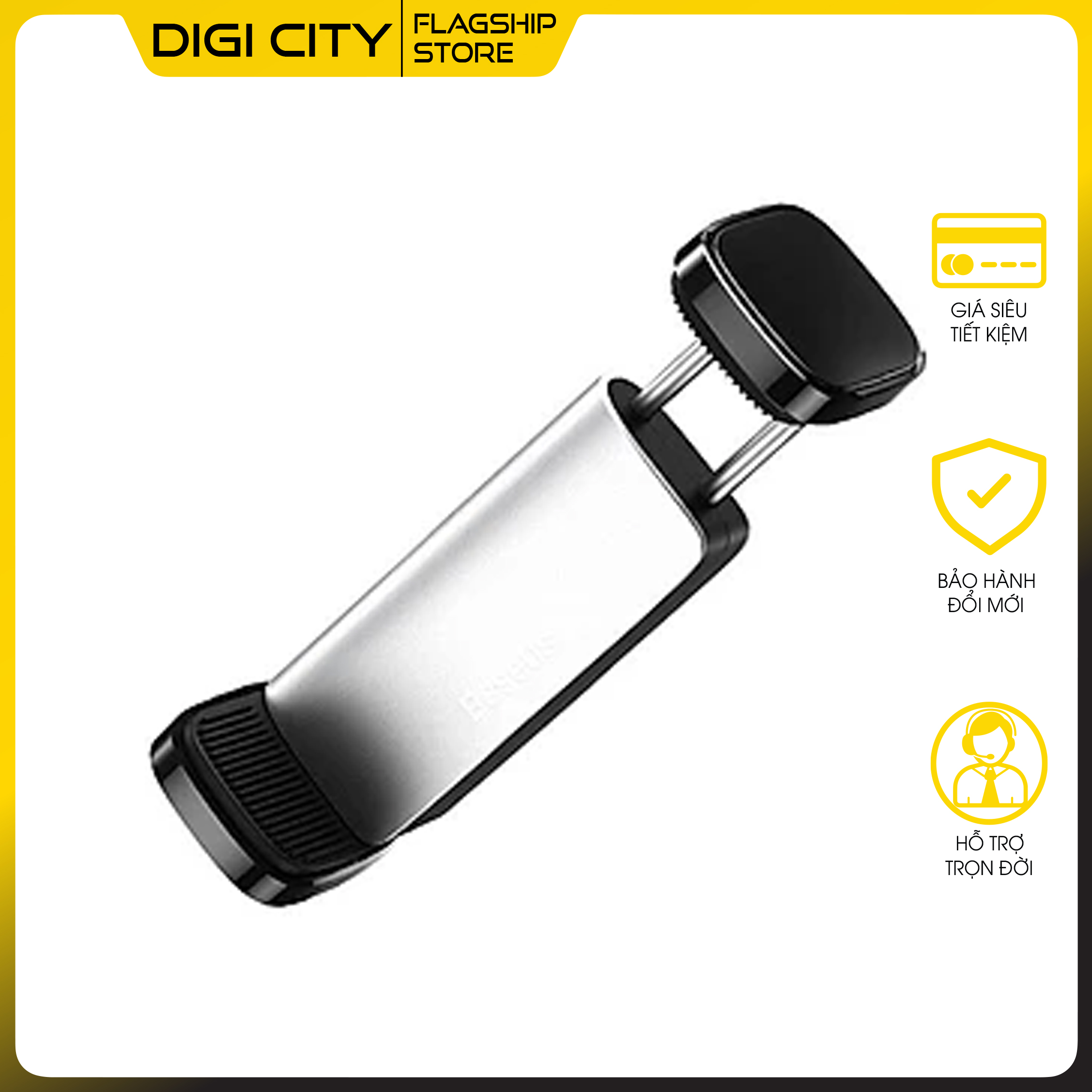 Bộ đế giữ điện thoại dùng cho xe hơi Baseus Steel Cannon Air Outlet Car Mount - Hàng Chính Hãng