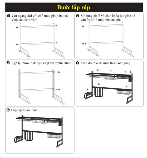 Kệ úp bát, kệ để trên bồn rửa Kena phủ sơn tĩnh điện chống gỉ sét KB 11