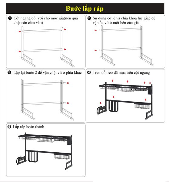 Kệ úp bát KN 11, kệ úp chén đa năng, kệ để trên bồn rửa, phiên bản dài 100cm