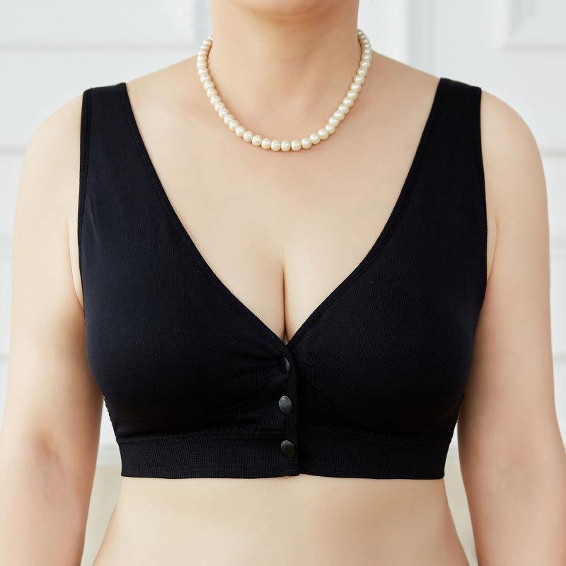 Áo Lót Cotton Phối Nút Thời Trang Cho Phụ Nữ Trung Niên