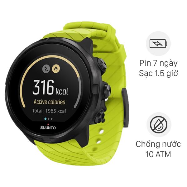 Đồng hồ thông minh Suunto 9 Dây silicone - Hàng chính hãng