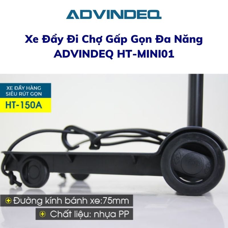 Xe đẩy đi chợ gấp gọn đa năng ADVINDEQ HT-MINI01 tải trọng 45kg