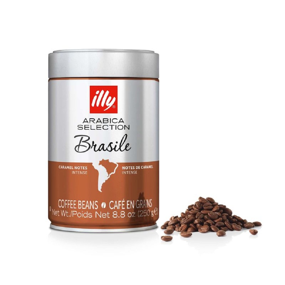 Cà phê hạt đã rang illy Coffee Arabica Original Brasile 250gr Whole Bean - Hương vị đậm- Hương vị đậm và đầy đủ, với nốt hương nổi bật của caramel.