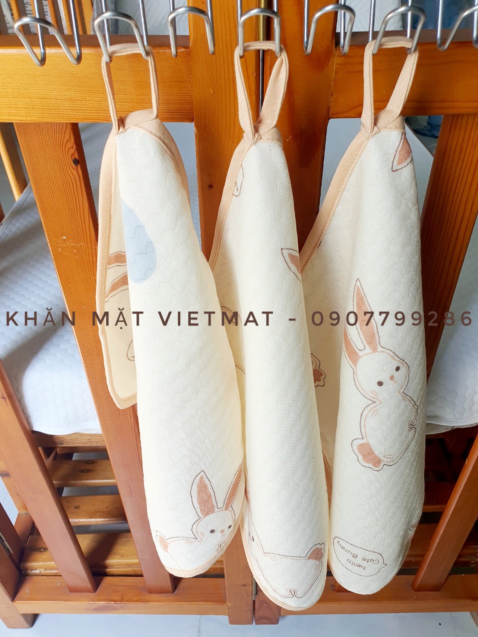 3 khăn lau mặt trẻ em Vietmat sợi tre mềm mịn, thoáng mát, kháng khuẩn và hút nước mạnh