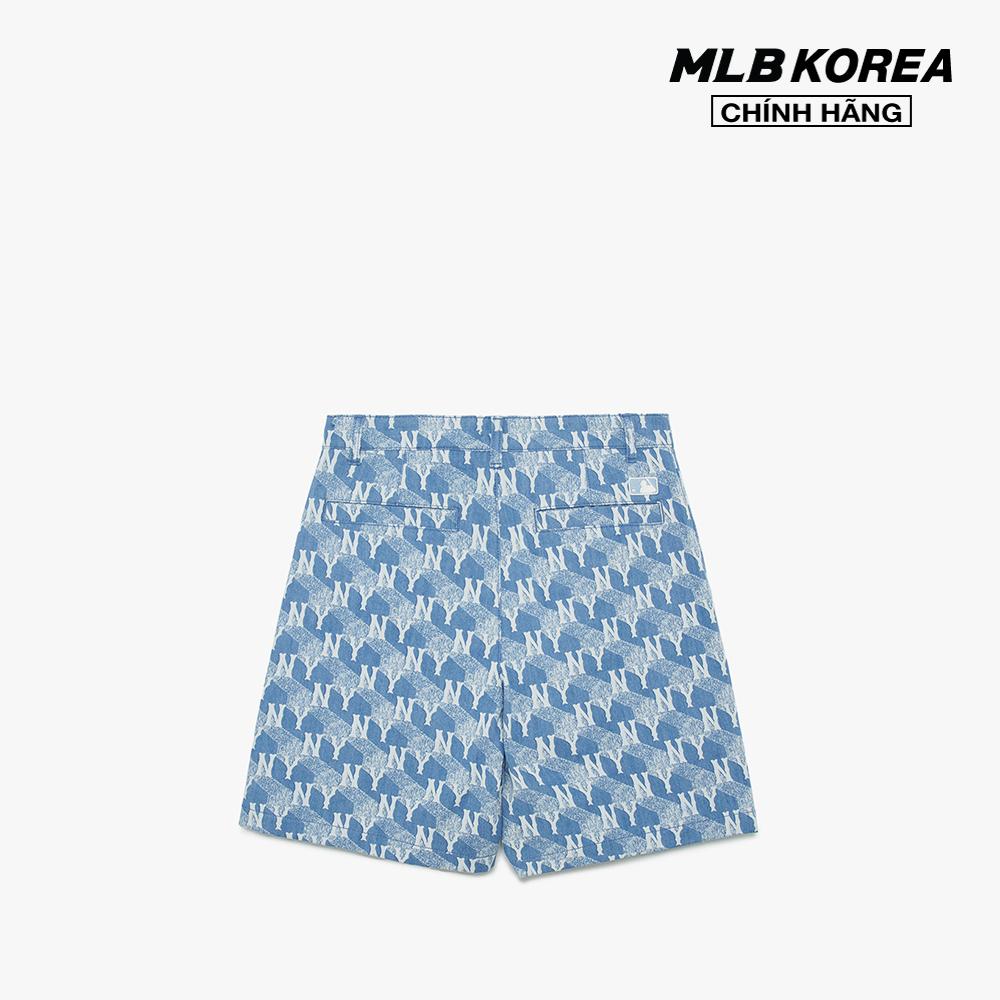 MLB - Quần shorts jeans nam Cube Monogram 3LDPM0433
