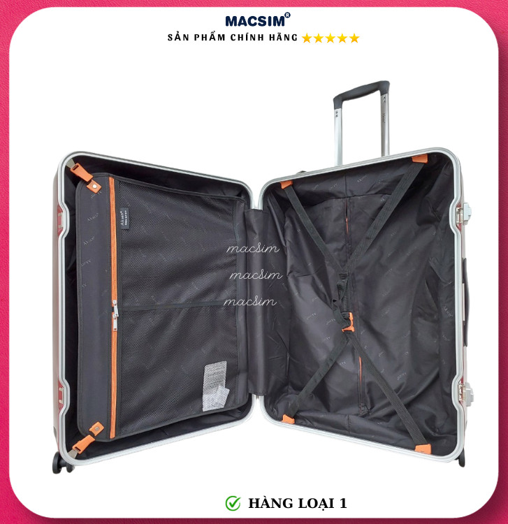 Vali cao cấp Macsim Aksen hàng loại 1 MSAK8236 màu đỏ cỡ 28 inch