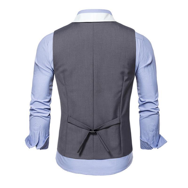 Gile Hàn Quốc,Áo Gile nam cổ vest thiết kế sang trọng lịch lãm, có đai sau lưng cách điệu trẻ trung tôn dáng Mã H66