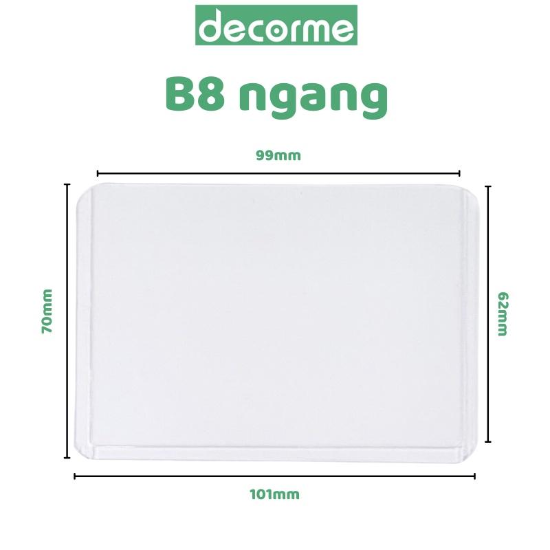 Toploader DecorMe Buka kích thước A7 B8 đựng card ảnh idol Kpop, đựng card Anime - Văn phòng phẩm Decorme