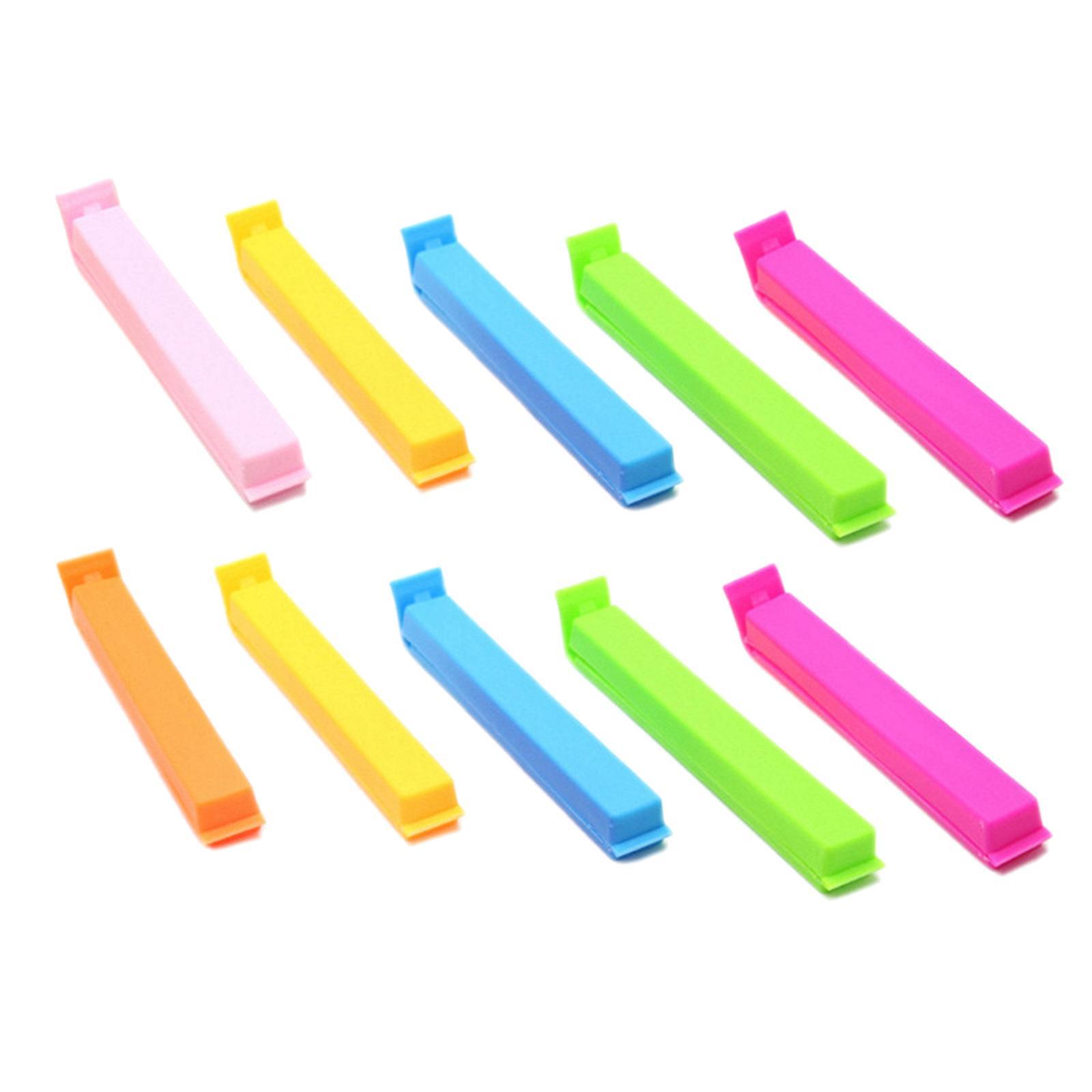 10Pcs Food Bag Clip Kitchen Storage Clips Kitchen Clips Multipurpose Food Bag Clamp Bag Sealing Clips for Office Kitchen Bakery Groceries