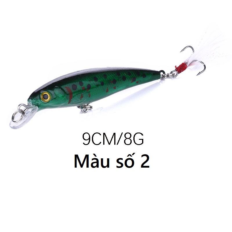 Mồi Giả Câu Lure 3D Đủ Màu Sắc MO18 Thiết Kế Như Thật 8g Có Móc Siêu Sắc