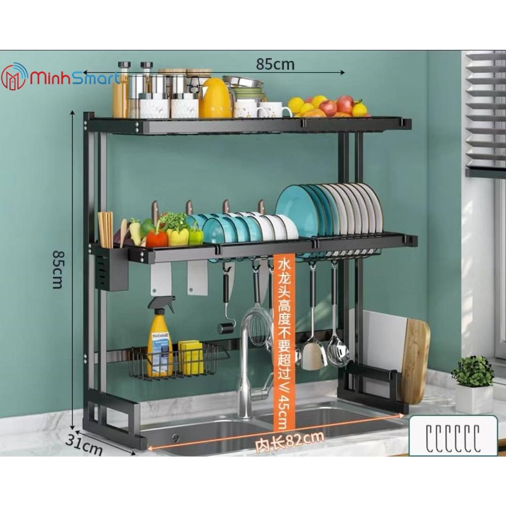 Kệ úp chén bát đĩa - Kệ trên bồn rửa đa năng 2 tầng