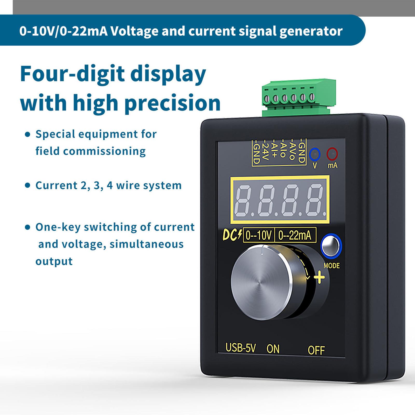 Digital Voltage Signal Generator 0-20mA Handheld Signal Generator Source Simulator Meter