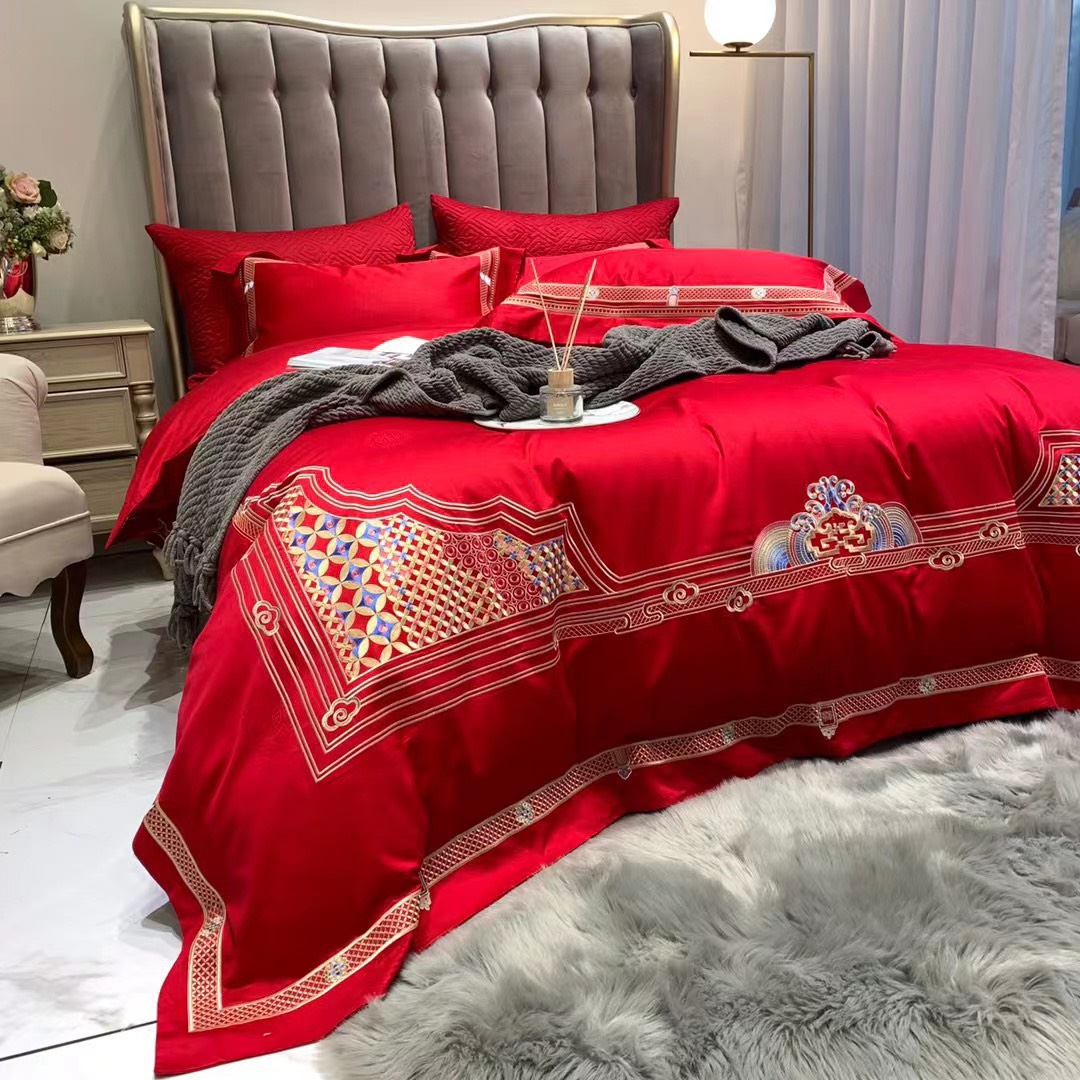 Bộ ga gối lụa cưới 120s dòng siêu cấp