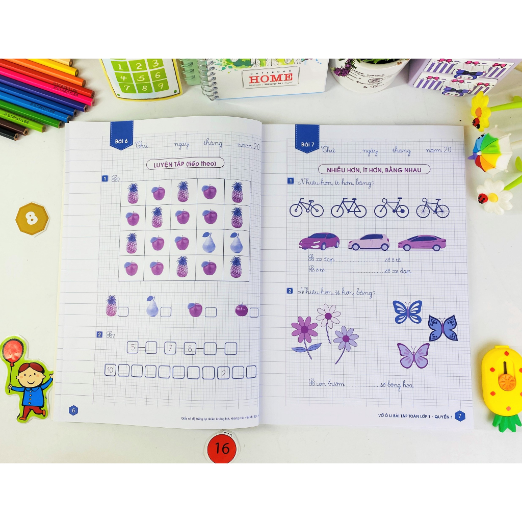 Sách - Vở Ô Li Bài Tập Toán Lớp 1  - Biên soạn theo chương trình GDPT mới