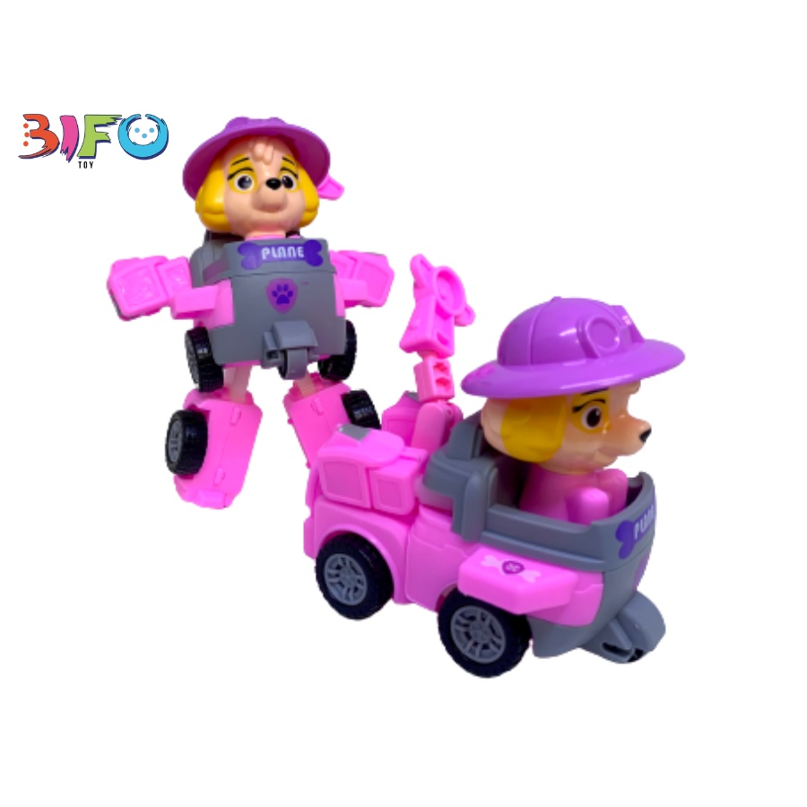 Bộ 4 đồ chơi biến hình biệt đội xe những chú chó cứu hộ Paw Patrol